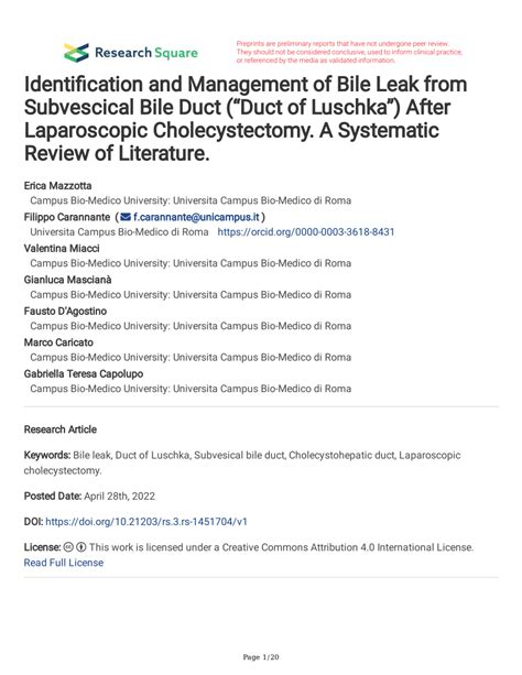 A Review of the Management of Bile Leaks